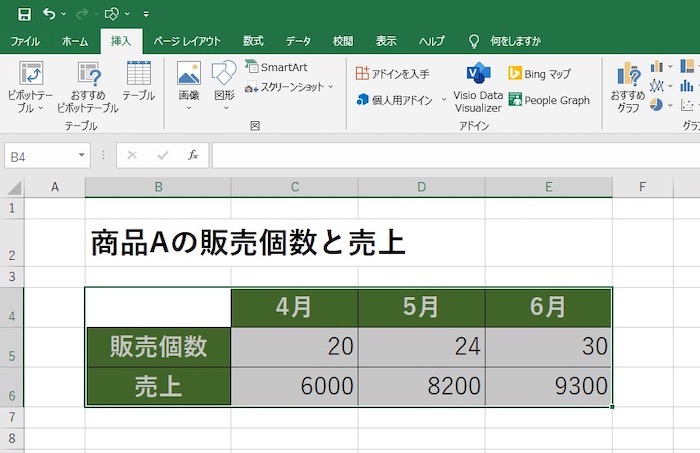 データを選択